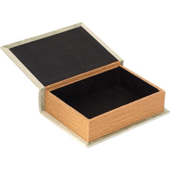 Decorative Vintage Book Shaped Trinket Storage Box - Antique Green - Picture 5 of 7